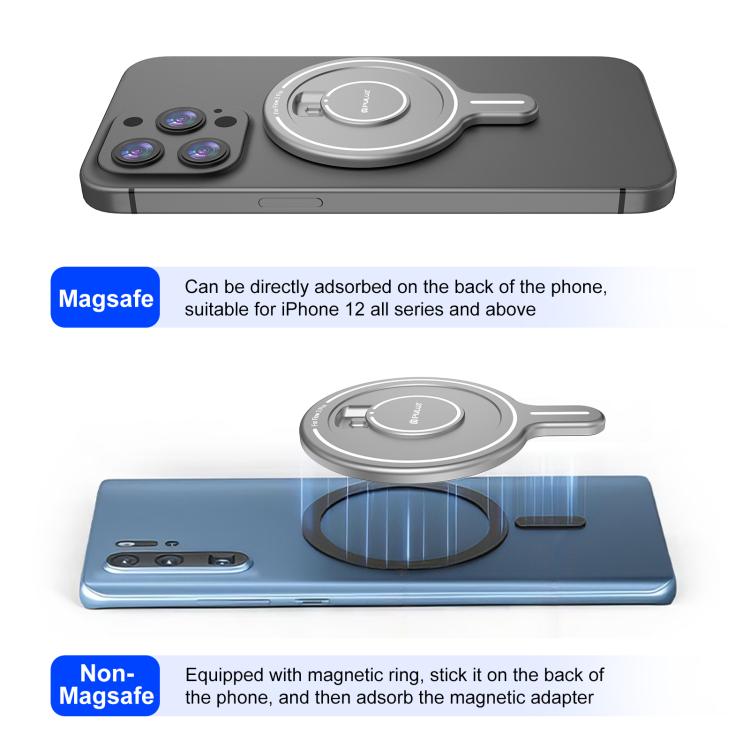 For Insta360 Flow 2 Pro PULUZ Magnetic Phone Mount Adapter (Silver) - Mount & Holder by PULUZ | Online Shopping UK | buy2fix