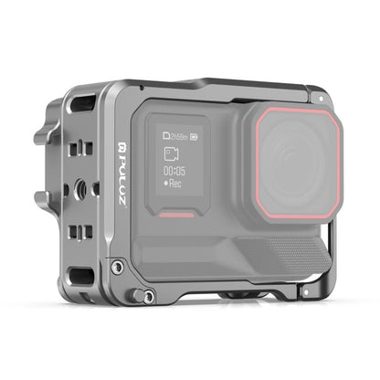 For Insta360 Ace Pro 2 PULUZ Aluminum Alloy Protective Cage Rig Dual Cold Shoe Housing Frame (Silver) - Mount & Holder by PULUZ | Online Shopping UK | buy2fix