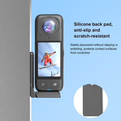 PULUZ Folding Magnetic Mount Base L Bracket For Insta360 X4 / X5 / DJI Pocket 3 (Black) - Mount & Holder by PULUZ | Online Shopping UK | buy2fix