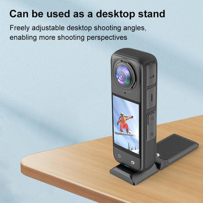 PULUZ Folding Magnetic Mount Base L Bracket For Insta360 X4 / X5 / DJI Pocket 3 (Black) - Mount & Holder by PULUZ | Online Shopping UK | buy2fix