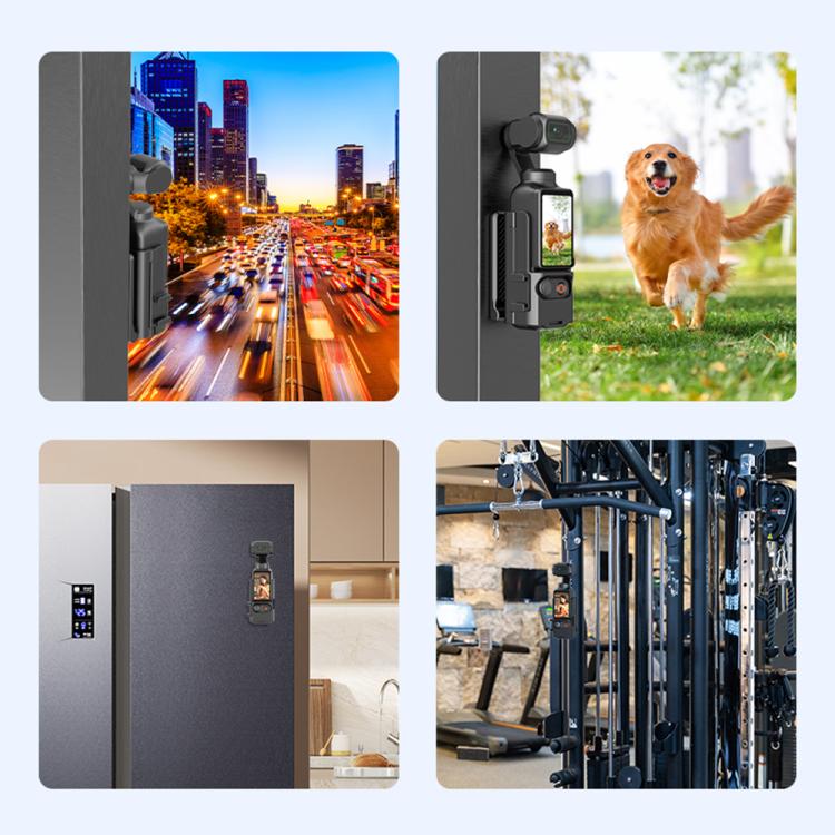 For DJI Osmo Pocket 3 PULUZ Folding Magnetic Mount Base Bracket (Black) - Mount & Holder by PULUZ | Online Shopping UK | buy2fix