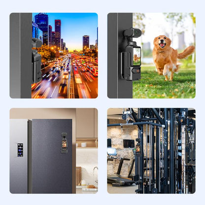 For DJI Osmo Pocket 3 PULUZ Folding Magnetic Mount Base Bracket (Black) - Mount & Holder by PULUZ | Online Shopping UK | buy2fix