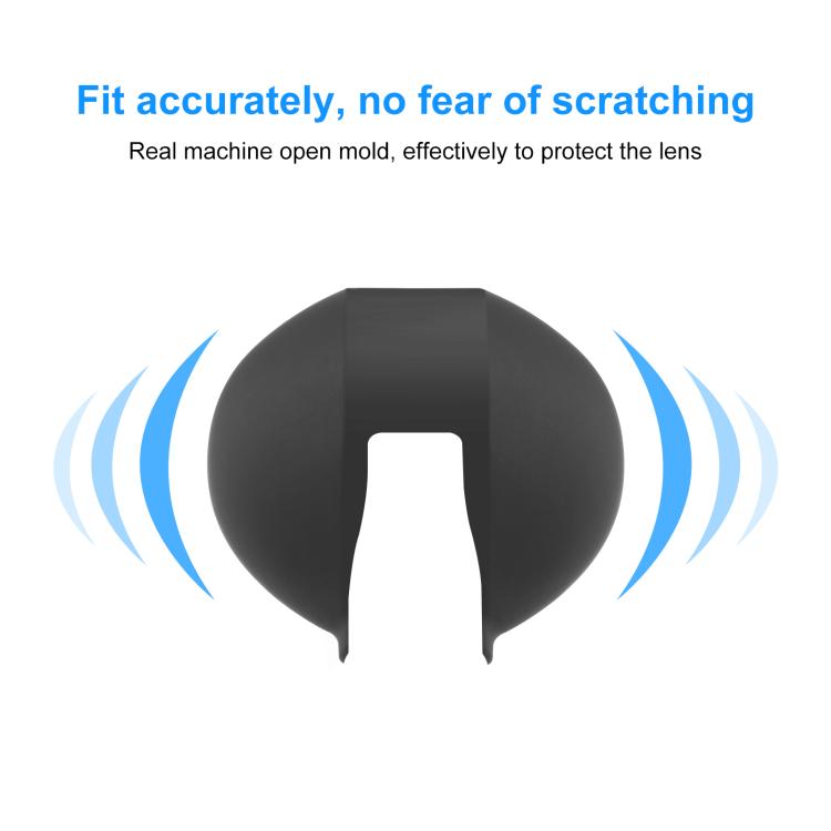 For Insta360 X5 PULUZ Invisible Dive Case Lens Guard Silicone Protective Lens Cap Cover (Black) - Len Accessories by PULUZ | Online Shopping UK | buy2fix