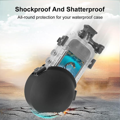 For Insta360 X5 PULUZ Invisible Dive Case Lens Guard Silicone Protective Lens Cap Cover (Black) - Len Accessories by PULUZ | Online Shopping UK | buy2fix