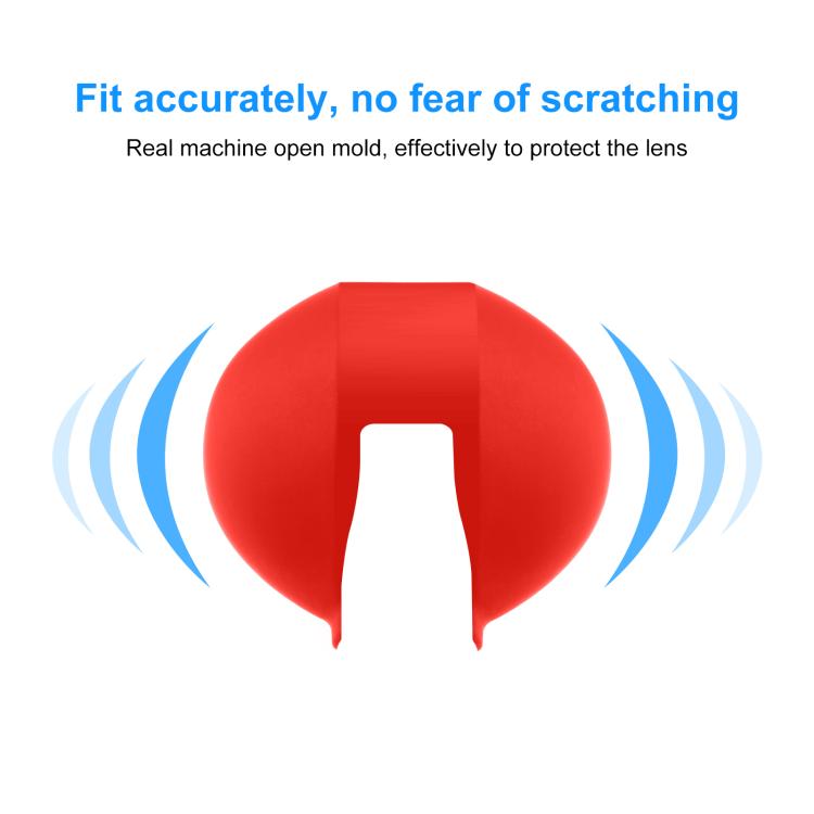 For Insta360 X5 PULUZ Invisible Dive Case Lens Guard Silicone Protective Lens Cap Cover (Red) - Len Accessories by PULUZ | Online Shopping UK | buy2fix