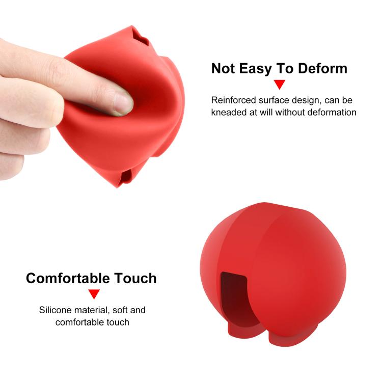 For Insta360 X5 PULUZ Invisible Dive Case Lens Guard Silicone Protective Lens Cap Cover (Red) - Len Accessories by PULUZ | Online Shopping UK | buy2fix