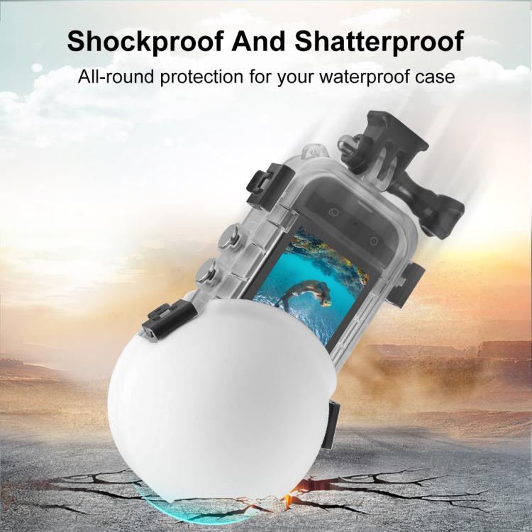 For Insta360 X5 PULUZ Invisible Dive Case Lens Guard Silicone Protective Lens Cap Cover (White) - Len Accessories by PULUZ | Online Shopping UK | buy2fix