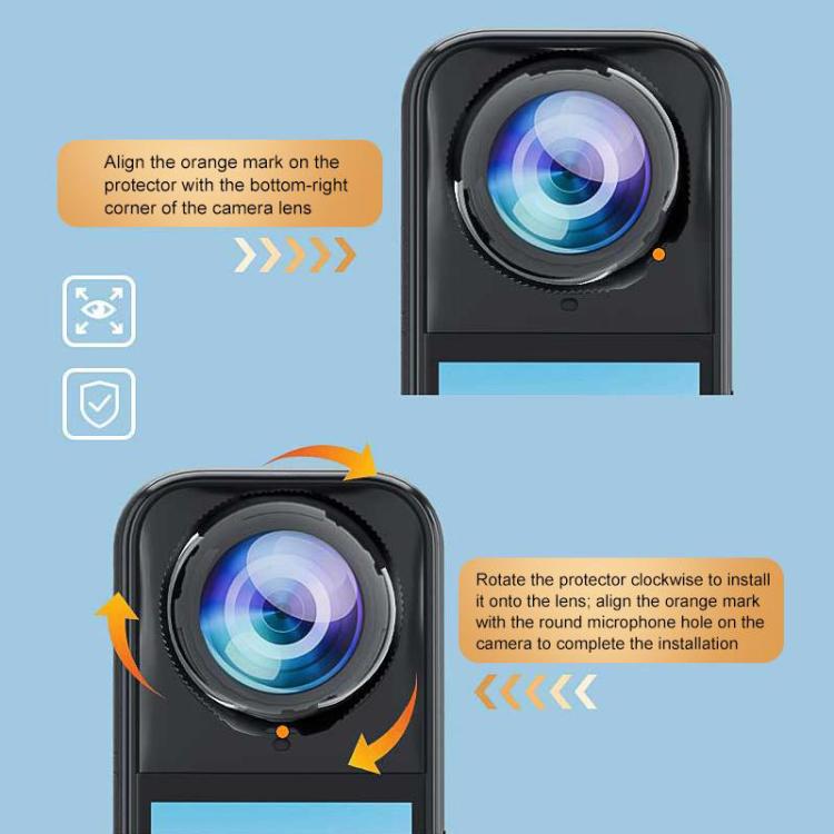 For Insta360 X5 PULUZ Standard Rotation PC Lens Guard  Protective Cover (Transparent) - Len Accessories by PULUZ | Online Shopping UK | buy2fix