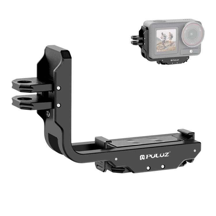For DJI Osmo Action 5 Pro / 4 PULUZ Vertical Horizontal Shooting Quick Release Metal Magnetic L Bracket (Black) - Mount & Holder by PULUZ | Online Shopping UK | buy2fix