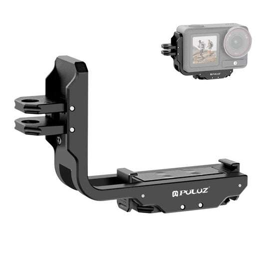For DJI Osmo Action 5 Pro / 4 PULUZ Vertical Horizontal Shooting Quick Release Metal Magnetic L Bracket (Black) - Mount & Holder by PULUZ | Online Shopping UK | buy2fix