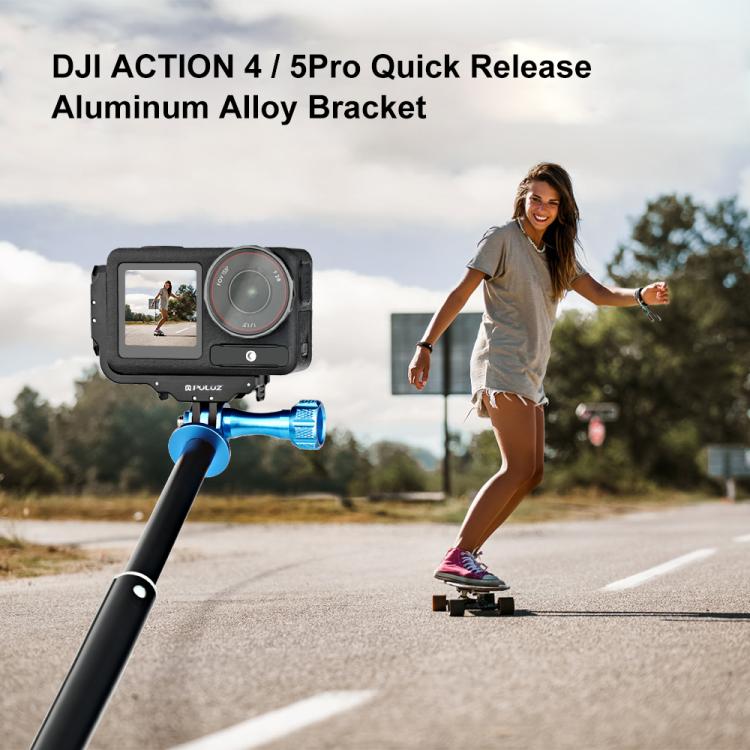 For DJI Osmo Action 5 Pro / 4 PULUZ Vertical Horizontal Shooting Quick Release Metal Magnetic L Bracket (Black) - Mount & Holder by PULUZ | Online Shopping UK | buy2fix