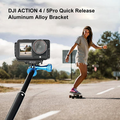 For DJI Osmo Action 5 Pro / 4 PULUZ Vertical Horizontal Shooting Quick Release Metal Magnetic L Bracket (Black) - Mount & Holder by PULUZ | Online Shopping UK | buy2fix