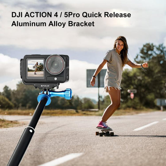 For DJI Osmo Action 5 Pro / 4 PULUZ Vertical Horizontal Shooting Quick Release Metal Magnetic L Bracket (Black) - Mount & Holder by PULUZ | Online Shopping UK | buy2fix