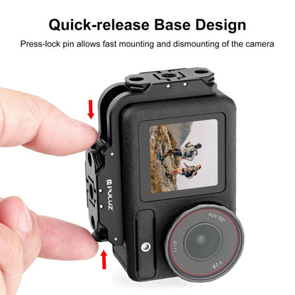 For DJI Osmo Action 5 Pro / 4 PULUZ Vertical Horizontal Shooting Quick Release Metal Magnetic L Bracket (Black) - Mount & Holder by PULUZ | Online Shopping UK | buy2fix