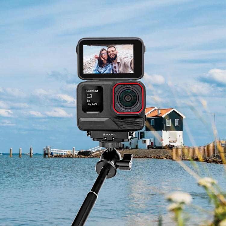 For Insta360 X5 / Ace Pro / Pro 2 PULUZ Aviation Aluminum Quick Release Base Adapter Bracket (Black) - Mount & Holder by PULUZ | Online Shopping UK | buy2fix