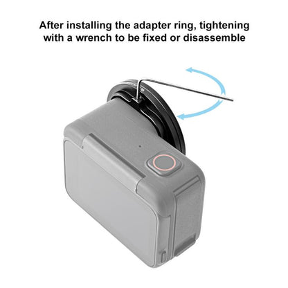 For Insta360 Ace Pro 2 PULUZ 52mm UV Lens Filter Adapter Ring with Lens Cover (Black) - Len Accessories by PULUZ | Online Shopping UK | buy2fix