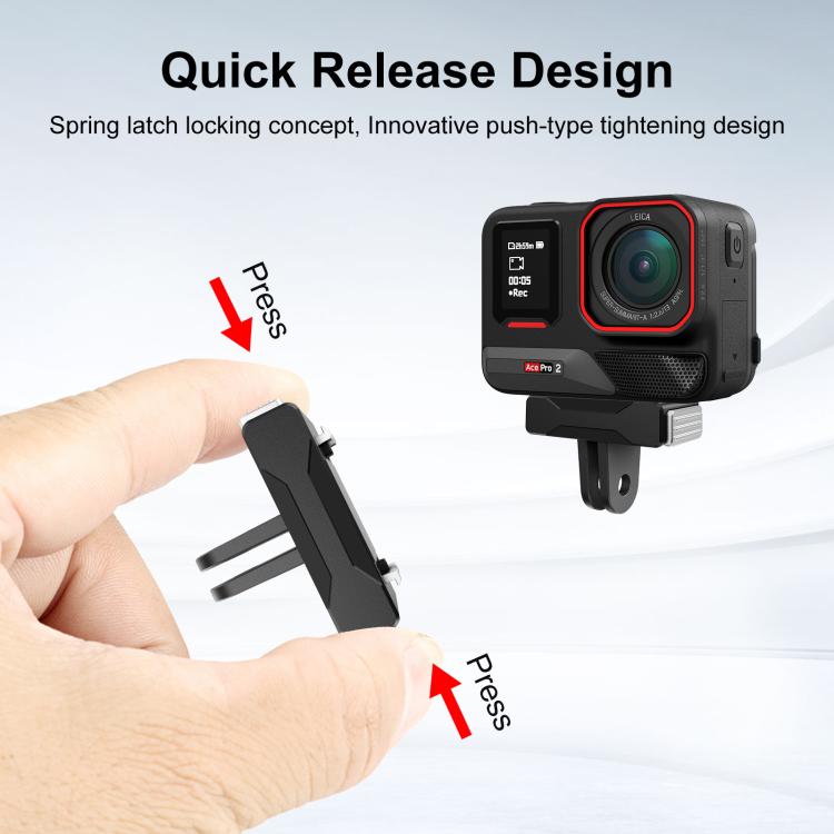 For Insta360 X5 / Ace Pro / Ace Pro 2 PULUZ Magnetic Quick Release Base Mount (Black) - Others by PULUZ | Online Shopping UK | buy2fix