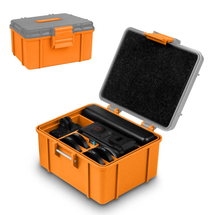 For DJI Osmo Action 5 Pro / 4 / 3 PULUZ Waterproof Hard Carrying Suitcase Outdoor Protective Storage Box (Orange) - Case & Bags by PULUZ | Online Shopping UK | buy2fix