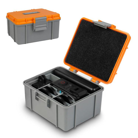 For DJI Osmo Action 5 Pro / 4 / 3 PULUZ Waterproof Hard Carrying Suitcase Outdoor Protective Storage Box (Grey) - Case & Bags by PULUZ | Online Shopping UK | buy2fix