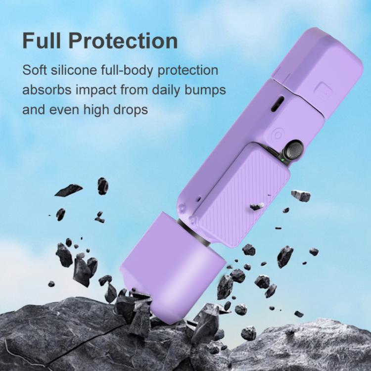 For DJI OSMO Pocket 3 PULUZ 6 in 1 Body Lens Handle Screen Mic Silicone TPU Cover (Black) - Case & Bags by PULUZ | Online Shopping UK | buy2fix