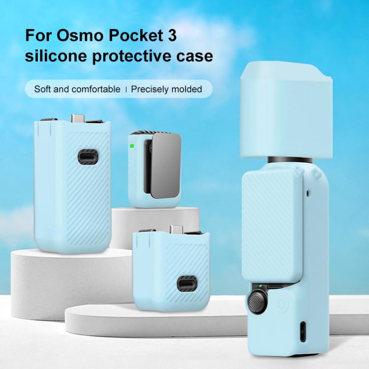 For DJI OSMO Pocket 3 PULUZ 6 in 1 Body Lens Handle Screen Mic Silicone TPU Cover (Mint Green) - Case & Bags by PULUZ | Online Shopping UK | buy2fix