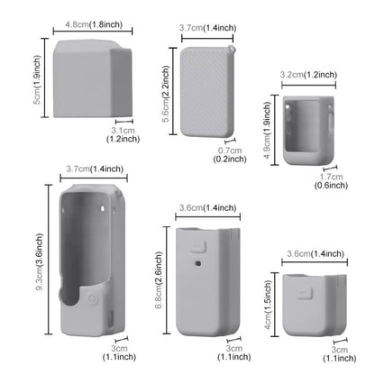 For DJI OSMO Pocket 3 PULUZ 6 in 1 Body Lens Handle Screen Mic Silicone TPU Cover (Grey) - Case & Bags by PULUZ | Online Shopping UK | buy2fix