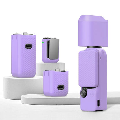 For DJI OSMO Pocket 3 PULUZ 6 in 1 Body Lens Handle Screen Mic Silicone TPU Cover (Purple) - Case & Bags by PULUZ | Online Shopping UK | buy2fix