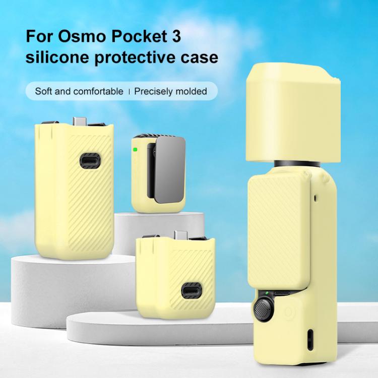 For DJI OSMO Pocket 3 PULUZ 6 in 1 Body Lens Handle Screen Mic Silicone TPU Cover (Yellow) - Case & Bags by PULUZ | Online Shopping UK | buy2fix