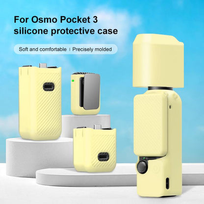 For DJI OSMO Pocket 3 PULUZ 6 in 1 Body Lens Handle Screen Mic Silicone TPU Cover (Yellow) - Case & Bags by PULUZ | Online Shopping UK | buy2fix