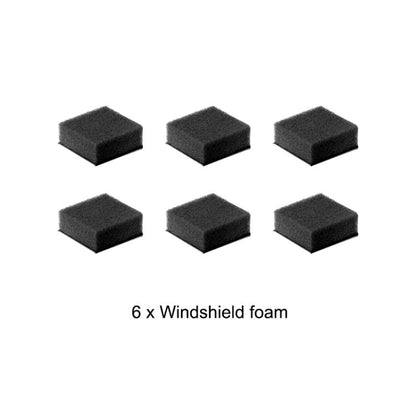 For Insta360 X5 / X4 / X3 PULUZ 6pcs Noise Reduction Windshield Foam Gasket (Black) - Case & Bags by PULUZ | Online Shopping UK | buy2fix