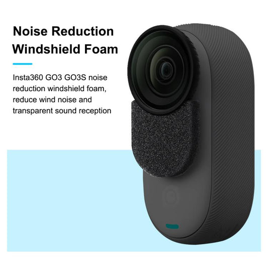 For Insta360 GO 3 / 3S PULUZ 6pcs Noise Reduction Windshield Foam Gasket (Black) - Case & Bags by PULUZ | Online Shopping UK | buy2fix