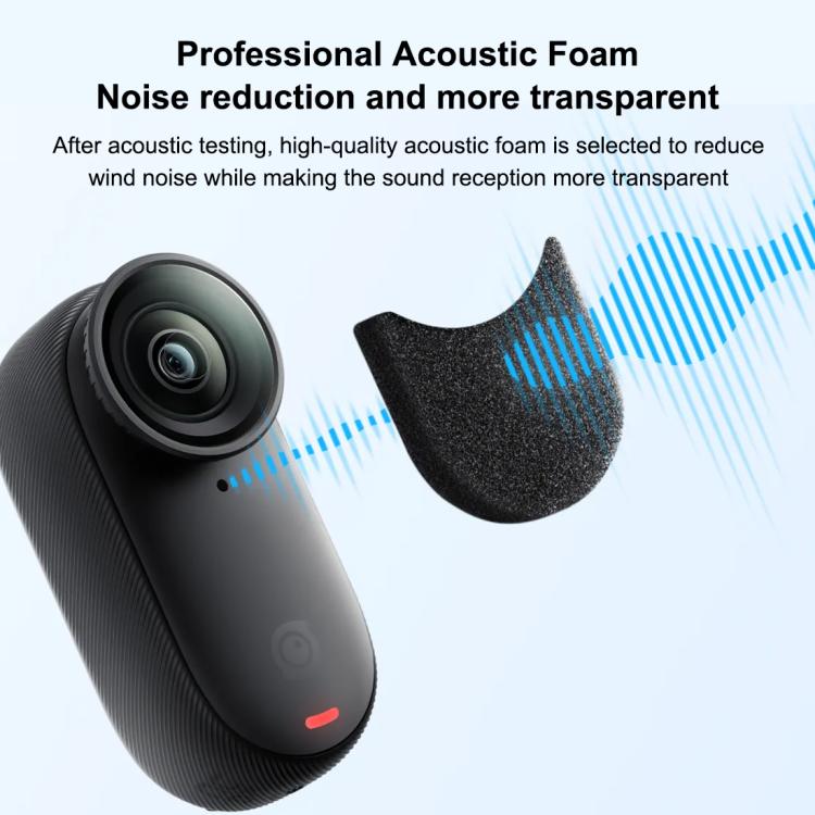 For Insta360 GO 3 / 3S PULUZ 6pcs Noise Reduction Windshield Foam Gasket (Black) - Case & Bags by PULUZ | Online Shopping UK | buy2fix