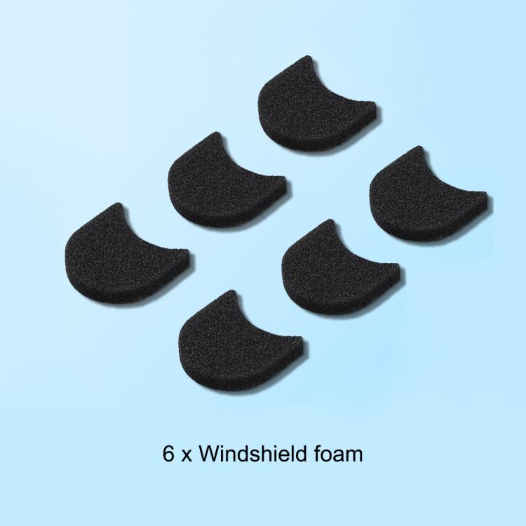 For Insta360 GO 3 / 3S PULUZ 6pcs Noise Reduction Windshield Foam Gasket (Black) - Case & Bags by PULUZ | Online Shopping UK | buy2fix
