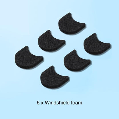 For Insta360 GO 3 / 3S PULUZ 6pcs Noise Reduction Windshield Foam Gasket (Black) - Case & Bags by PULUZ | Online Shopping UK | buy2fix