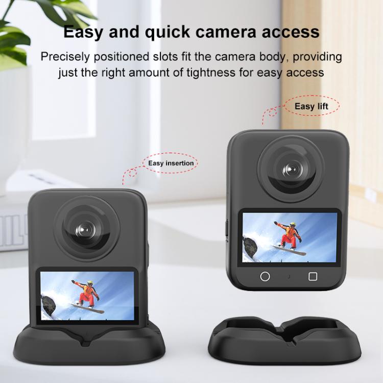 For DJI Osmo 360 PULUZ Desktop Silicone Base Stand (Black) - Mount & Holder by PULUZ | Online Shopping UK | buy2fix