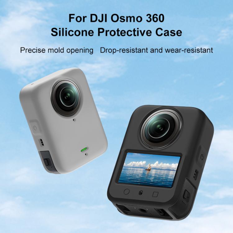 For DJI Osmo 360 PULUZ Silicone Body Protective Cover with Lens Cover (Grey) - Case & Bags by PULUZ | Online Shopping UK | buy2fix