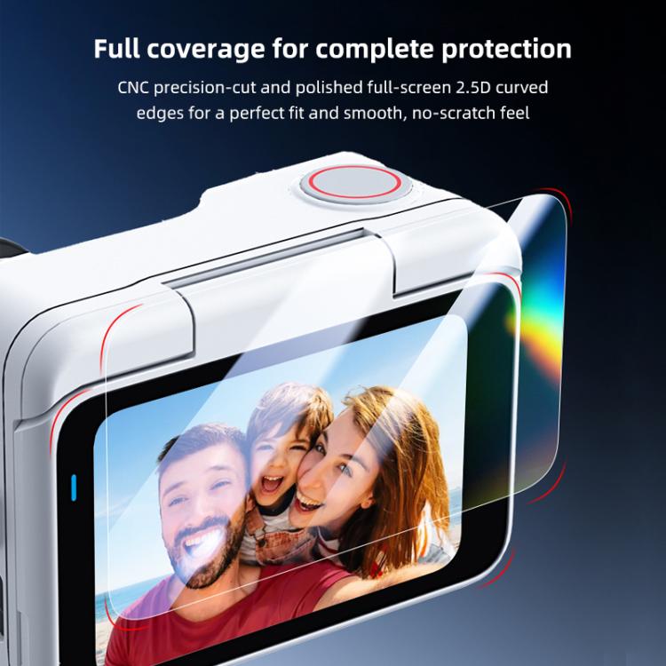 For Insta360 GO Ultra PULUZ 2 in 1 Screen + Lens Tempered Glass Film (Transparent) - Protective Film & Stickers by PULUZ | Online Shopping UK | buy2fix