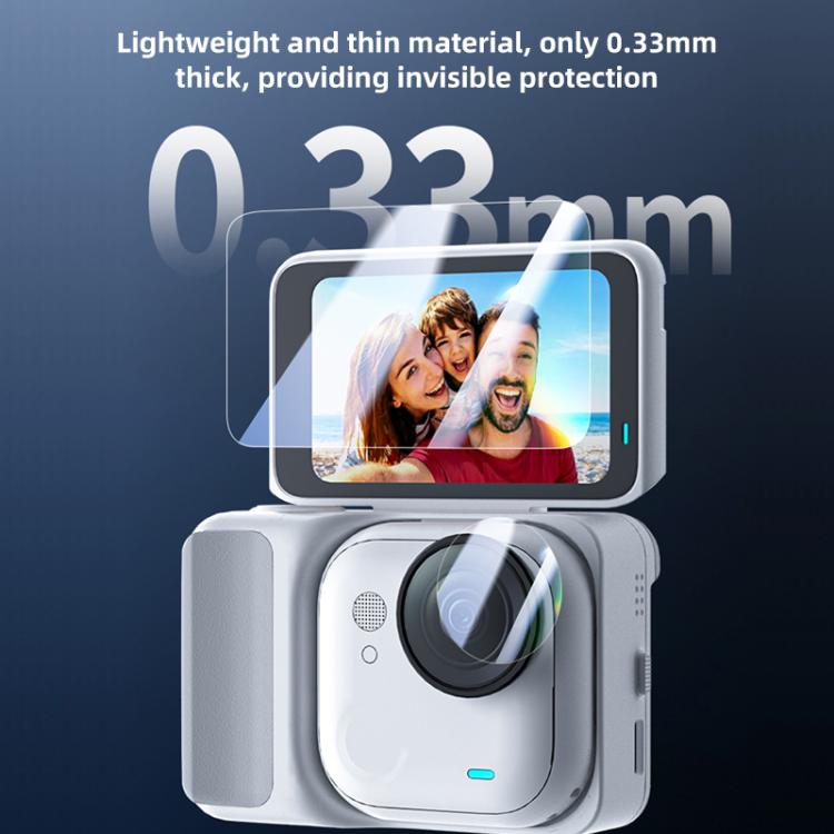 For Insta360 GO Ultra PULUZ 2 in 1 Screen + Lens Tempered Glass Film (Transparent) - Protective Film & Stickers by PULUZ | Online Shopping UK | buy2fix