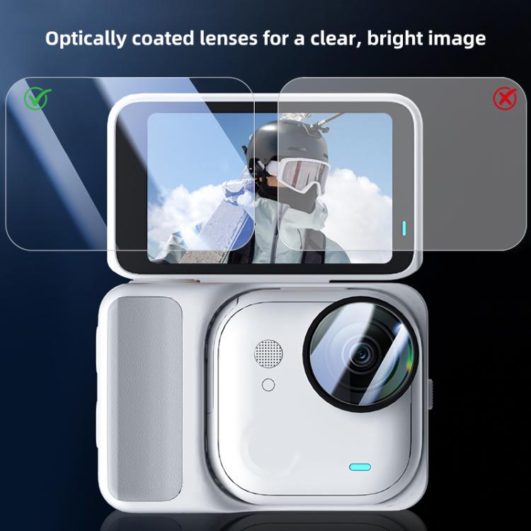 For Insta360 GO Ultra PULUZ 2 in 1 Screen + Lens Tempered Glass Film (Transparent) - Protective Film & Stickers by PULUZ | Online Shopping UK | buy2fix