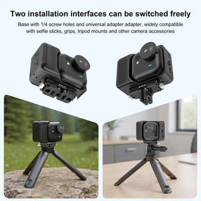 For Insta360 GO Ultra PULUZ Magnetic Aluminum Alloy Quick Release Base Mount (Black) - Others by PULUZ | Online Shopping UK | buy2fix