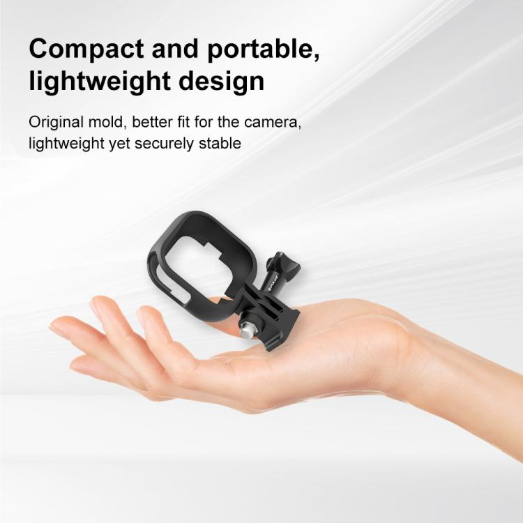 For Insta360 GO Ultra PULUZ PC Plastic Frame Adapter Base Mount (Black) - Mount & Holder by PULUZ | Online Shopping UK | buy2fix