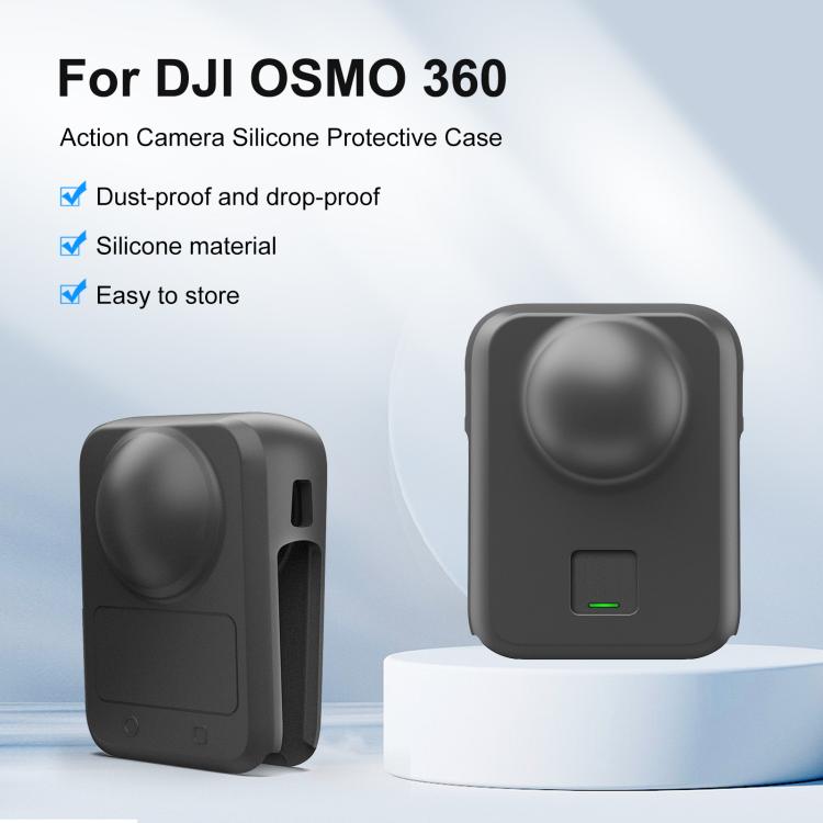 For DJI Osmo 360 PULUZ Camera All-in-one Body Lens Silicone Cover (Black) - Case & Bags by PULUZ | Online Shopping UK | buy2fix