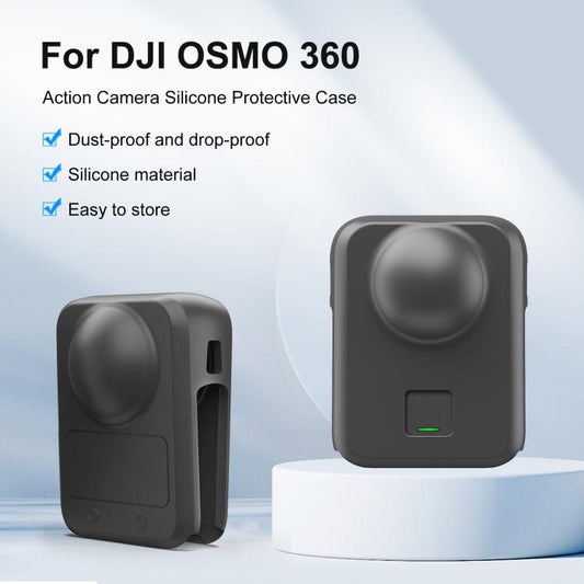 For DJI Osmo 360 PULUZ Camera All-in-one Body Lens Silicone Cover (Black) - Case & Bags by PULUZ | Online Shopping UK | buy2fix