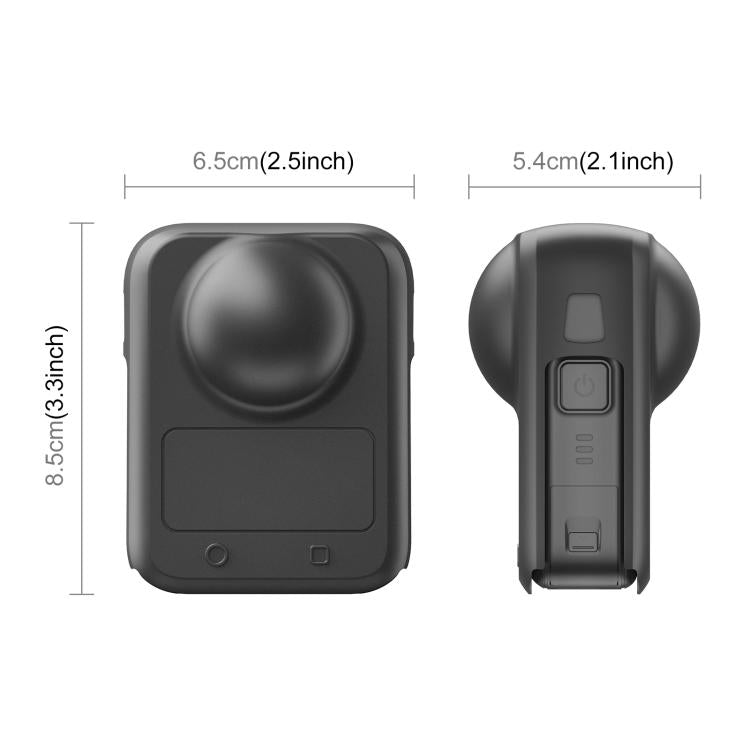 For DJI Osmo 360 PULUZ Camera All-in-one Body Lens Silicone Cover (Black) - Case & Bags by PULUZ | Online Shopping UK | buy2fix
