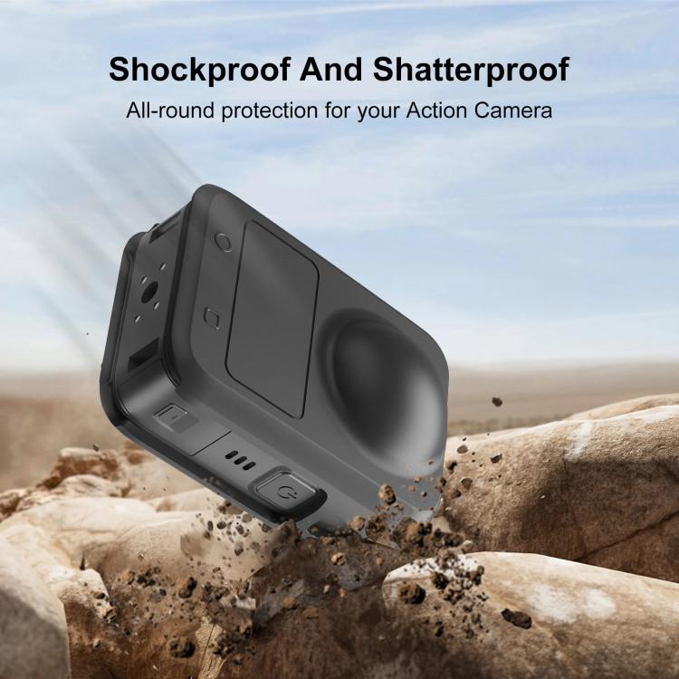 For DJI Osmo 360 PULUZ Camera All-in-one Body Lens Silicone Cover (Black) - Case & Bags by PULUZ | Online Shopping UK | buy2fix