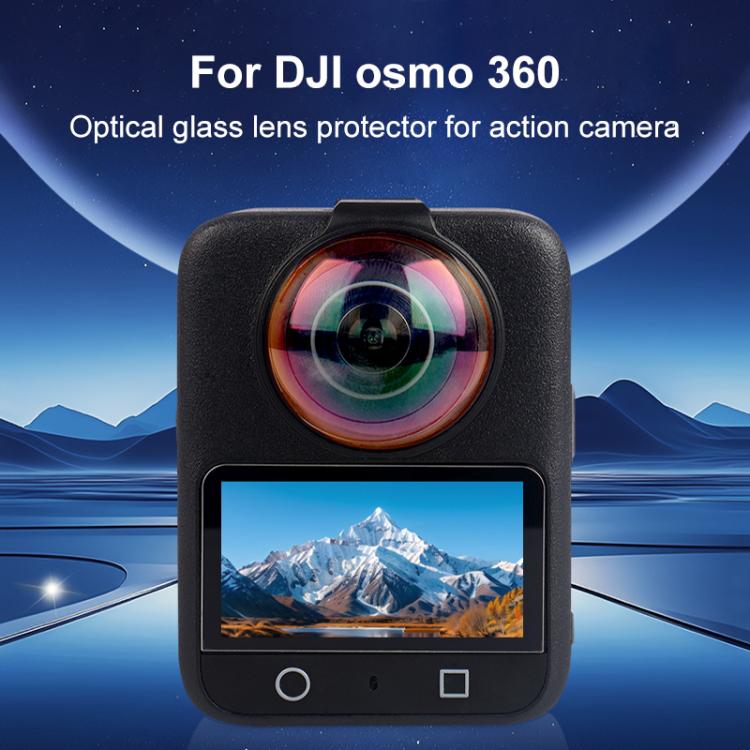 For DJI Osmo 360 PULUZ Optical Tempered Glass Cover Protective Lens Guard (Black) - Other by PULUZ | Online Shopping UK | buy2fix