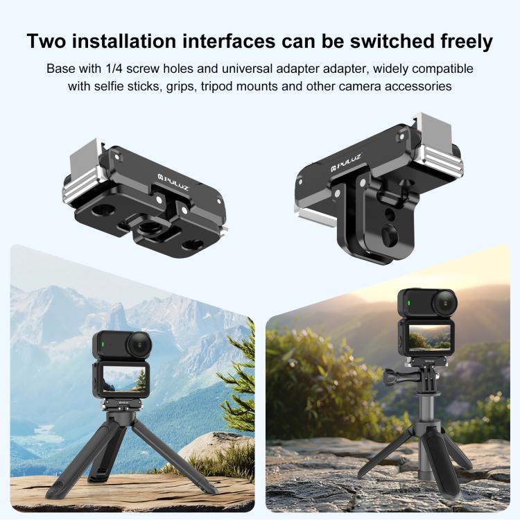 For DJI Osmo Nano PULUZ Magnetic Metal Quick Release Base Mount (Black) - Mount & Holder by PULUZ | Online Shopping UK | buy2fix