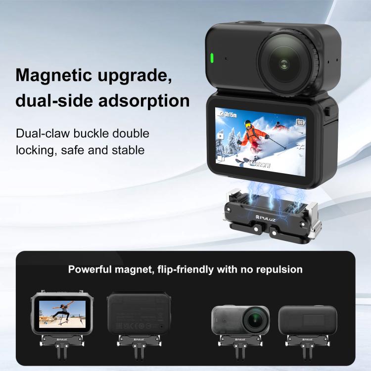 For DJI Osmo Nano PULUZ Magnetic Metal Quick Release Base Mount (Black) - Mount & Holder by PULUZ | Online Shopping UK | buy2fix