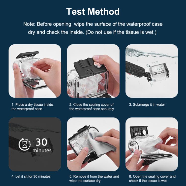 For DJI Osmo Action 5 Pro / 3 / 4 PULUZ 60m Underwater Waterproof Housing Diving Case with Cold Shoe & Buckle Basic Mount & Screw by PULUZ