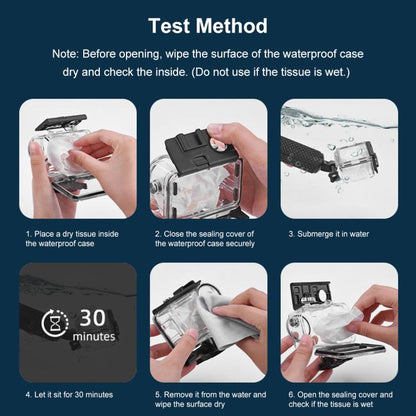 For DJI Osmo Action 5 Pro / 3 / 4 PULUZ 60m Underwater Waterproof Housing Diving Case with Cold Shoe & Buckle Basic Mount & Screw by PULUZ